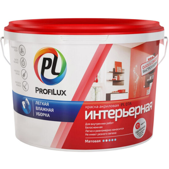 Profilux PL-07А / Профилюкс ПЛ-07А Краска для стен и потолков акриловая матовая купить